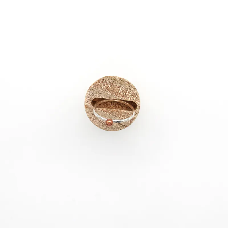 Porth Copper Pebble Stacking Ring-1